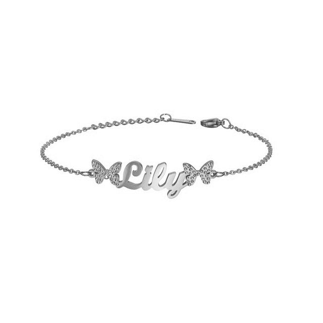 Stainless Steel Name Fashion Chain Letter Bracelet For Women Stainless Steel Name Fashion Chain Letter Bracelet For Women